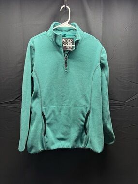 Powder River Outfitters Teal Zip-Up Fleece Pullover Sz XL (17aq)